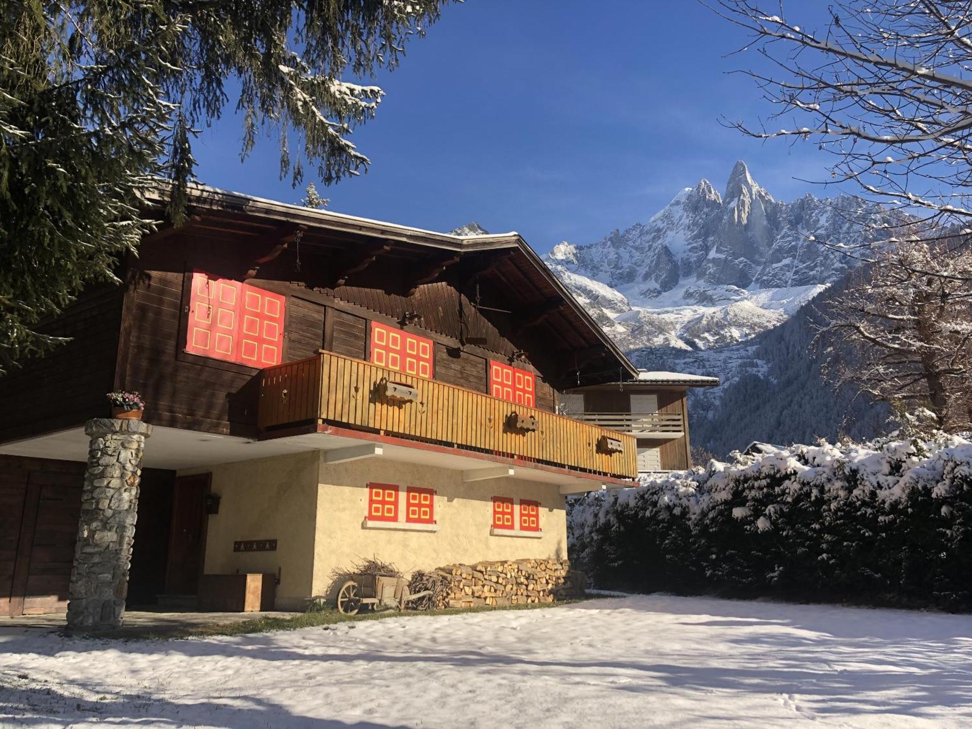 Chalet Baraka Vue Montblanc Chamonix Camera foto